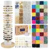 Amazon Juego de Arcilla Suave de 48 Colores, Cuentas con Letras, Cuentas Sueltas, Cuentas Espaciadoras, Hilo Elástico para DIY