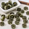 Ojo de Gato de Resina Arena Movediza Cilíndrico Agujero Grande Cuentas Sueltas Hebilla de Cuentas Hebilla de Cuerda DIY Joyería Estilo Retro Accesorios para Ropa