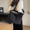 Bolsa de plumas rombo outono e inverno nova grande capacidade Bolsa tote de alto padrão espaço para classe feminina bolsa de ombro de algodão bolsa para computador