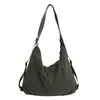Bolso Cruzado Tote de Nylon Ligero de Gran Capacidad Color Sólido para Viajes Diarios Estudiantes Moda Casual Fitness Mochila Multiusos