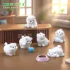 Muñeca de Perro Blanco Pequeño, Gordito y Travieso, Linda Casa de Muñecas, Accesorios de Decoración DIY, Paisaje en Miniatura, Adornos Pequeños