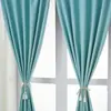 Cortinas blackout para casa de alquiler de dormitorio con cinta mágica, autoadhesivas sin taladro para ventana saliente de dormitorio, cadena de suministro de cortinas blackout simples