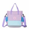 Mochila escolar para estudiante de primaria con logo impreso, portátil, para colgar, bolsa tutorial con estampado, mochila de arte infantil para entrenamiento y clases de recuperación