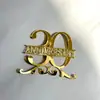 Decoración de pastel de aniversario estilo ins transfronterizo, lateral de acrílico, decoración de pastel de aniversario, inserción de tarjeta acrílica