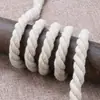 Corda de algodão de três fios DIY tecelagem artesanal corda decorativa para tubo de água corda de amarração resistente ao desgaste corda para tubo de ar condicionado corda de juta grossa branca