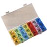¡Guau! Pastillero de Plástico Arcoíris Personalizado Compartimentos Personalizados de 21 para Almacenamiento de 7 Días a la Semana Caja de Almacenamiento Portátil Caja de Cuidado de la Salud Personalizada