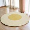 Alfombra de algodón tejida con cuerda nórdica, sencilla, ovalada, para sala de estar, dormitorio, estilo japonés, para mesa de centro, puerta de entrada, redonda