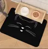 Tapete de mesa para animal de estimação com desenho transfronteiriço, tapete de banheiro, tapete de alimentação para cães e gatos com base de borracha de diatomito, à prova de respingos, absorvente de água, antiderrapante