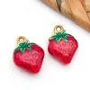 Aço Inoxidável Tridimensional Fruta Morango Cereja Banana Maçã Pingente Joias DIY Brincos Pulseira Colar Acessórios