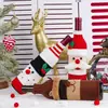 Nova decoração de Natal: Capas de garrafa de vinho de Natal com Papai Noel e boneco de neve, capas de garrafa de vinho de tricô, capas de garrafa de champanhe, decorações de feriado