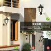 Lámpara de pared hexagonal solar transfronteriza, luz de pared impermeable para exterior, patio, jardín, iluminación decorativa de ambiente, lámpara para valla