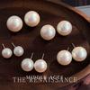 Pendientes de Perla de Vidrio Retro Franceses Vintage de Alta Calidad Lujo Accesible Pendientes de Gama Alta Pendientes Elegantes de Lujo Accesible para Mujer