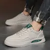 Nuevas Zapatillas Casuales de Cuero para Hombre, para Verano y Otoño, sin Cordones, Color Sólido, Versátiles para el Trabajo Diario, Zapatos de Hombre con Suela Gruesa