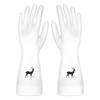 Luvas de Borracha Translúcidas para Lavar Louça, Branco Transparente, Impermeáveis, Cozinha, Lavanderia, Lavar Louça, Limpeza com Plástico, Tarefas Domésticas, Casa