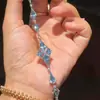 Pulsera con Colgante Rombo de Diamantes Pavé Francesa Simple Moderna para el Trabajo Joyería de Lujo Ligero Sensación de Alta Gama Sentido del Diseño Joyería de Nicho