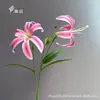 Flores Artificiales de Lirio Silvestre de 2 Ramas para Decoración del Hogar, Accesorios de Fotografía, Ramilletes de Mesa para Bodas