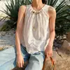 Blusa de vacaciones del sur de Francia para mujer, top sin mangas con diseño único bordado + conjunto de falda bordada
