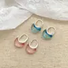 Arete metálico de cristal de colores de alta gama con forma de gota de agua para mujer, personalizado, elegante, moderno, simple, versátil, aretes de temperamento, joyería para el oído