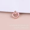 Accesorios para el cabello DIY, gota de aceite, accesorios de metal, colgante de amor, pulsera, colgante, corazón hueco, estrella de cinco puntas