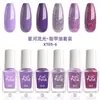 Conjunto de Esmalte à Base de Água Transfronteiriço, Ecológico, Sem Queima, Secagem Rápida, Não Descasca, Esmalte Transparente com Glitter