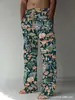 Pantalones de AliExpress de Venta Caliente Transfronterizos Sueltos Casuales Comercio Exterior Europeo y Americano Rectos Impresión 3D Cintura Alta Pierna Ancha