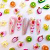 Nueva simulación de fruta, rebanada de resina, accesorios para decoración de uñas, mini linda funda plana decorativa para teléfono móvil, para el cabello y las uñas