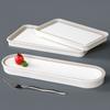 Vajilla de Melamina Plato Grande Rectangular Comercial Restaurante Hotel Plato para Cocinar Plato de Plástico Imitación Porcelana Plato para Cena Plato para Pescado