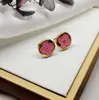 Aretes transfronterizos que no se decoloran, aretes de botón simples para mujer, aretes de oro de 18k minimalistas de lujo ligero, aretes de botón de acero de titanio de nicho, joyería