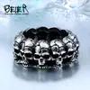 Beier comércio exterior transfronteiriço retrô aço inoxidável anel de caveira atacado estilo punk hip hop titânio aço anel joia