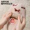 Pantufas de Algodão para Mulheres 2025 Novo Outono e Inverno Celebridade da Internet Laço Fofo Sola Grossa Quente Mais Pelúcia Antiderrapante Pantufas de Algodão