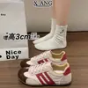 Versión de Piel de Vaca Colorblock Zapatos de Ballet Alemanes para Entrenamiento Zapatos de Mujer Suela Suave Ligeros No Cansan los Pies Zapatos Deportivos Casuales Modelo de Mujer Zapatos Forrest Gump