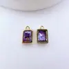 Pendente Quadrado de Zircônia Tridimensional de Luxo Vintage Acessórios para Joias de Pulseira e Colar DIY Materiais para Miçangas Artesanais