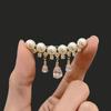 Moda da Coreia do Sul Broche Simples Tendência Pingente de Pérola com Franja Distinto Cristal de Imitação Acessórios para Blazer Corsage Elegante
