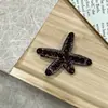 Nueva Pinza para el Cabello de Estrella de Mar con Pedrería Alto Valor de Color Moda Flecos Laterales para el Cabello Pinza de Pato Peineta Tocado para Mujer