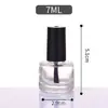 Botella Transparente de Vidrio para Esmalte de Uñas con Pincel Cuadrada Redonda Botella de Pegamento para Uñas Pegamento para Esmalte de Uñas Botella para Sub-embotellado Botella de Muestra