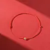"Llega la Buena Suerte" Pulsera de la Fortuna Color Dorado Nuevo Estilo Chino Pulsera Tejida a Mano Pulsera Blanqueadora Regalo para Mejor Amigo