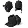 Gorro de Invierno para Hombre Mayor Gorro Lei Feng Masculino Forrado de Felpa Engrosado Cálido Gorro de Algodón para Papá Abuelo Protección para los Oídos al Montar Gorro para Hombre de Mediana Edad y Mayor