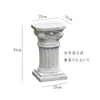 Ornamentos de Coluna Romana Europeia para Pátio Decoração Externa Branco Esculpido Ornamentos para Jardim de Villa Azul Marinho
