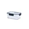 Caixa de Almoço Compartimentada Multifuncional para Cozinha, Conservação de Frescor, Quadrada Transparente, Armazenamento Selado de Frutas e Vegetais para Geladeira, Conjunto de Caixas de Almoço