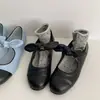Sapatos de Ballet Rasos Macios Estilo Novo Primavera 2026, Versáteis e Confortáveis com Laço, Sapatos Mary Jane Planos para Mulheres