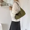 2026 Nova Moda Estilo Coreano Nicho Estilo Simples Bolsa de Axila Grande Capacidade Toque de Luxo Bolsa de Ombro Único Transversal Bolsa Baguete