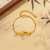 Pulsera de Cuentas de Transferencia de Corazón Doble, Moderna y Personalizada con Diseño DIY, Elegante de Nicho, Lujo Accesible, Simple y Versátil, Joyería de Mano de Alta Gama
