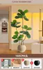 2026 Planta Verde Realista Higuera de Hoja de Violín Maceta de Piso Planta de Interior Grande Planta Biónica Adorno Decoración de Sala de Estar Flor Árbol Falso