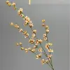 Flores artificiales moradas de 4 ramas transfronterizas, utilizadas para decoraciones de bodas, follaje artificial, árboles de cedro, decoraciones de techo para bodas, decoraciones de pasillos y mobiliario suave.