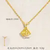 Loja de Ouro Mesmo Estilo Colar de Riqueza Instantânea Banhado a Ouro para Mulheres, Versátil e Elegante, Trevo de Quatro Folhas, Borboleta, Cabacinha, Bússola Colar Atacado