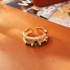 Nuevo Anillo Abierto Nudo de Bambú Ascendente Estilo Chino, Chapado en Cobre con Oro Real, Moda de Alta Gama, Anillo Premium para Estilo de Vida de Hombres y Mujeres