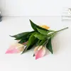 Nueva planta verde de simulación de alta calidad palma blanca flor de plástico flor artificial decoración de interior para el hogar planta de simulación venta al por mayor