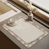Alfombrilla absorbente de cuero de tierra de diatomeas minimalista color beige, alfombrilla de drenaje para encimeras de cocina, alfombrilla para mesa de café del hogar, resistente al calor y antiquemaduras