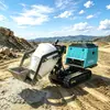 Exportado para a Rússia: Tanque misturador pequeno tipo pedestal, misturador a gasolina para canteiros de obras, tanque misturador tipo esteira