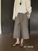 Guangzhou Trece Líneas HUMSMR 2026 Otoño Nueva Llegada 5% Lana Pantalones Casuales de Pierna Ancha Acortados G3093